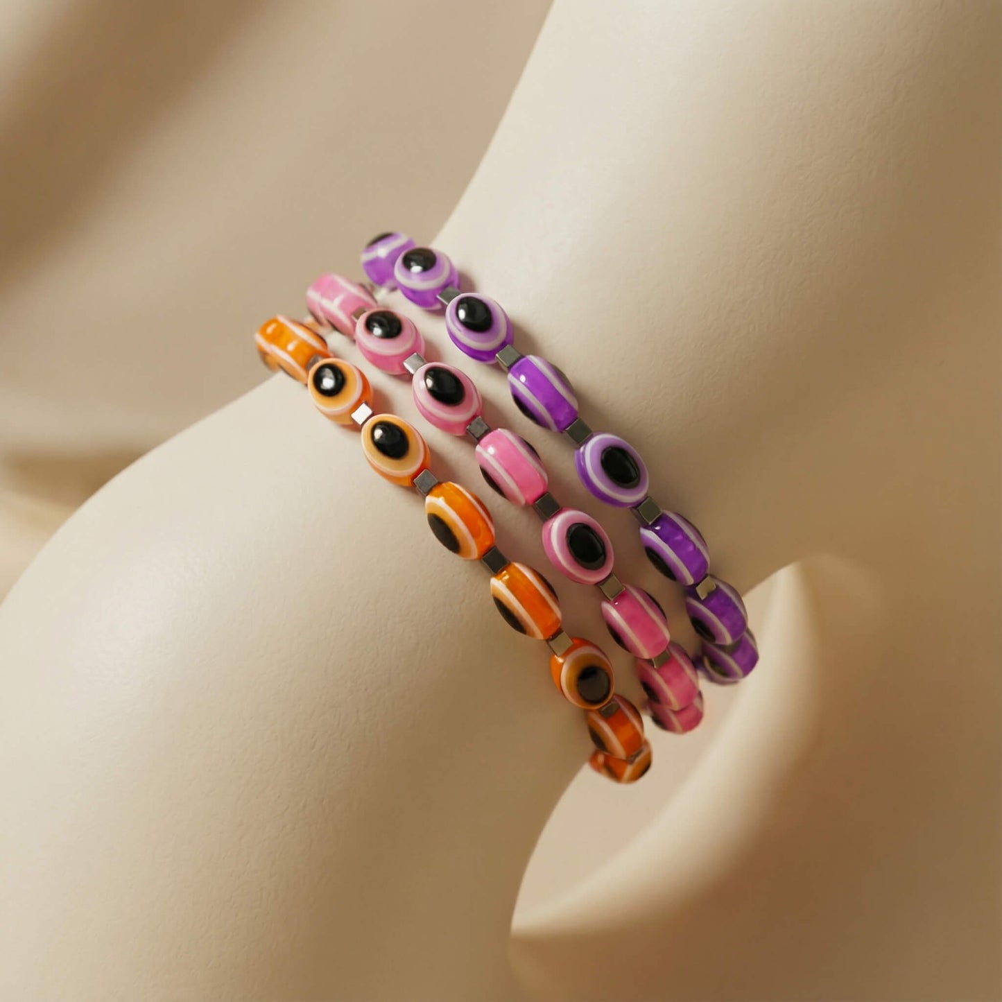 Evil Eye Bracelet Capri Set by Solini – Mediterranean inspired jewelry with colorful evil eye beads