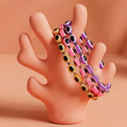 Evil Eye Bracelet Capri Set by Solini – Mediterranean inspired jewelry with colorful evil eye beads