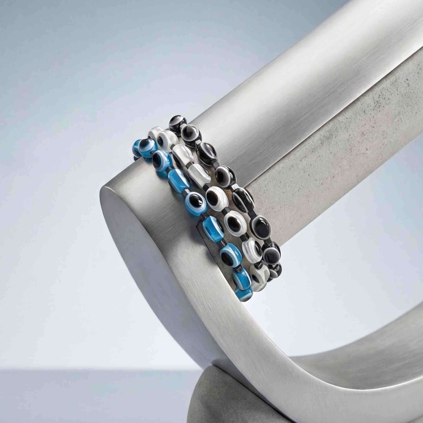 Evil Eye Bracelet Gstaad Set by Solini – Mediterranean inspired jewelry with colorful evil eye beads