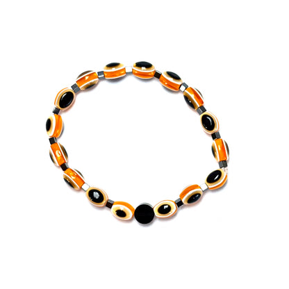 Evil Eye Bracelet orange by Solini – Mediterranean inspired jewelry with colorful evil eye beads