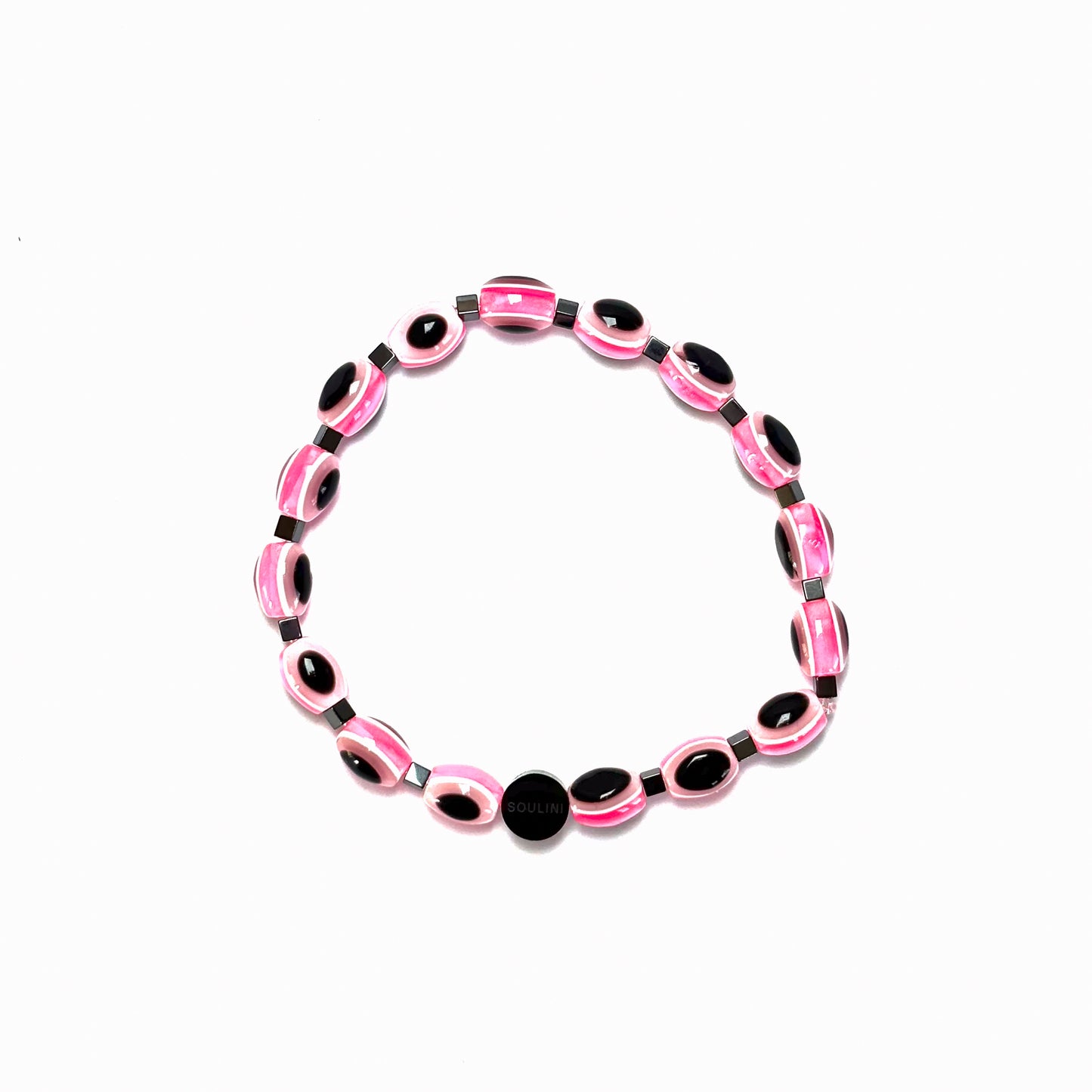Evil Eye Bracelet pink by Solini – Mediterranean inspired jewelry with colorful evil eye beads