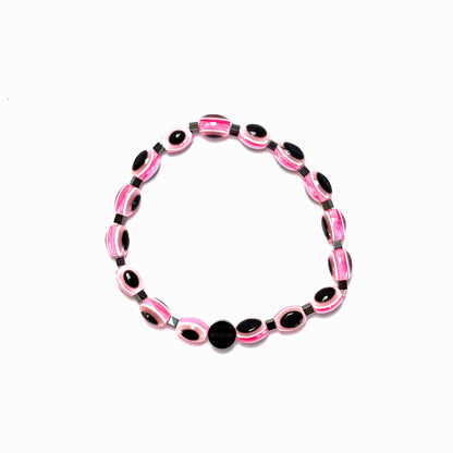 Evil Eye Bracelet pink by Solini – Mediterranean inspired jewelry with colorful evil eye beads